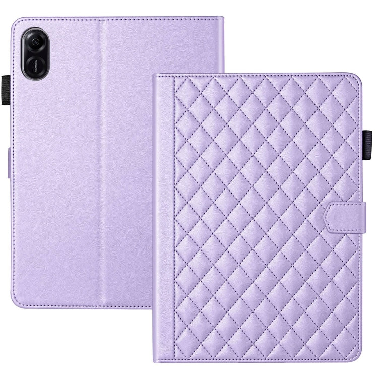 For Honor Pad X9 / X8 Pro Rhombus Lattice Leather Tablet Case(Purple)