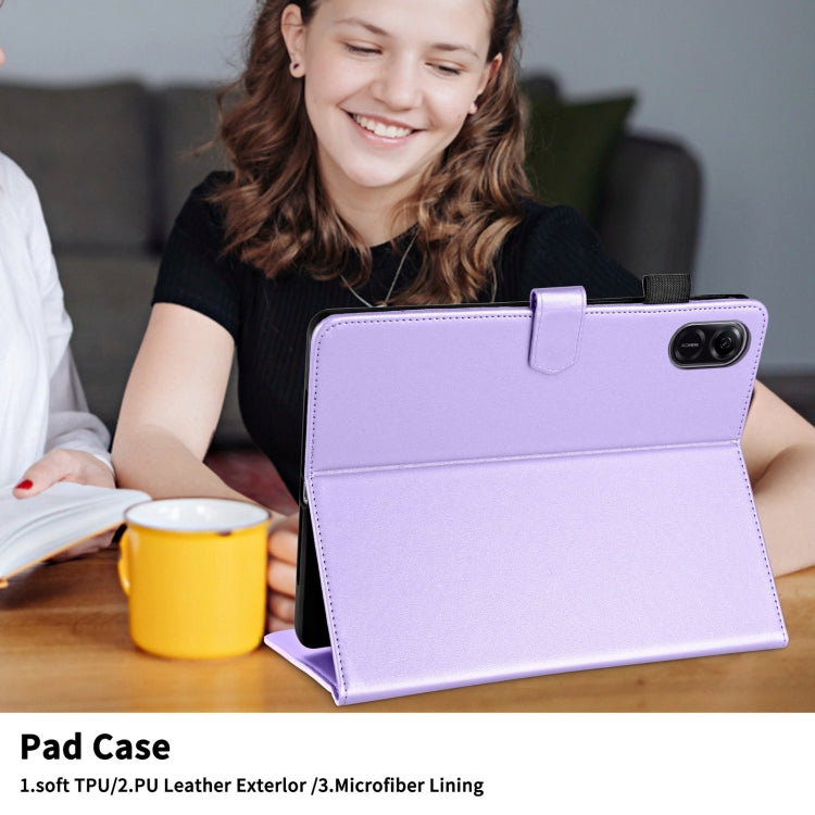 For Honor Pad X9 / X8 Pro Rhombus Lattice Leather Tablet Case(Purple)