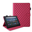 For Amazon Kindle Fire HD10 2023 Rhombus Lattice Leather Tablet Case(Red) - Amazon by PMC TechLife | Online Shopping South Africa | PMC TechLife | Buy Now Pay Later Mobicred