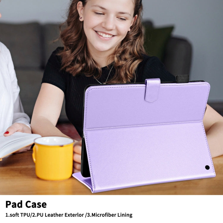 For Amazon Kindle Fire HD10 2023 Rhombus Lattice Leather Tablet Case(Purple)