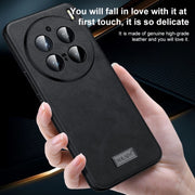 For vivo X100 Ultra SULADA Shockproof TPU + Handmade Leather Phone Case(Black)