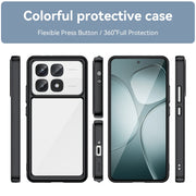 For Redmi K70 Ultra Colorful Series Acrylic Hybrid TPU Phone Case(Black)
