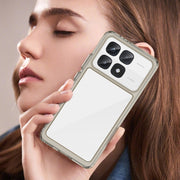 For Redmi K70 Ultra Colorful Series Acrylic Hybrid TPU Phone Case(Transparent Grey)