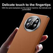 For Huawei Mate X5 SULADA Frameless Top Layer Cowhide Leather + PC Phone Case(Black)