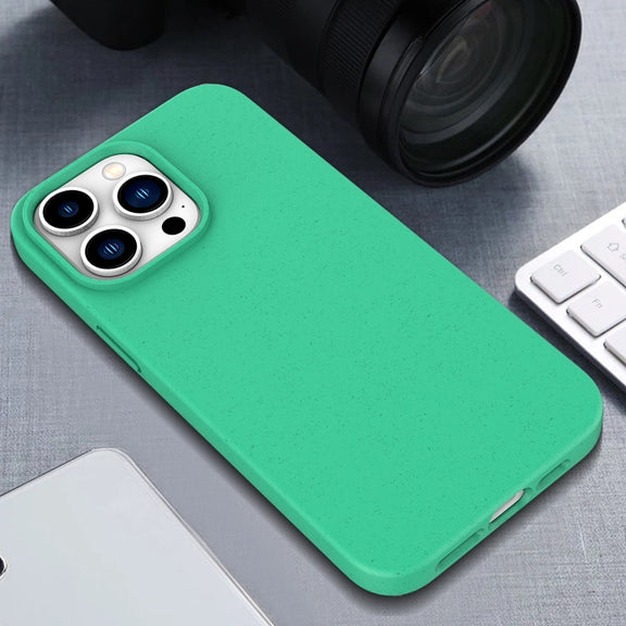For iPhone 16 Wheat Straw TPU Phone Case(Green)