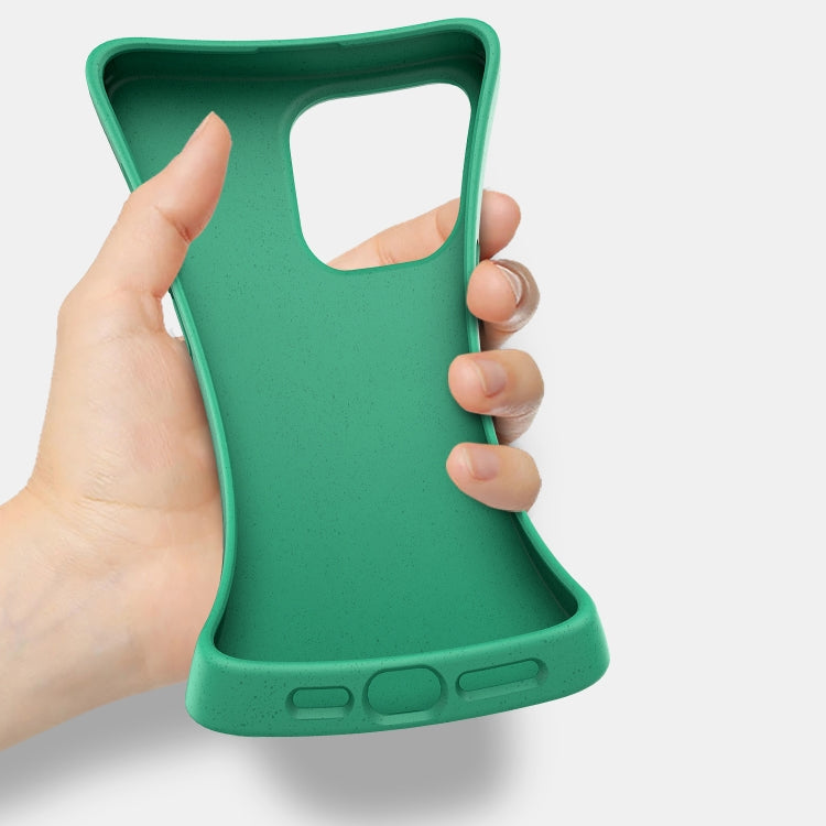 For iPhone 16 Wheat Straw TPU Phone Case(Green)