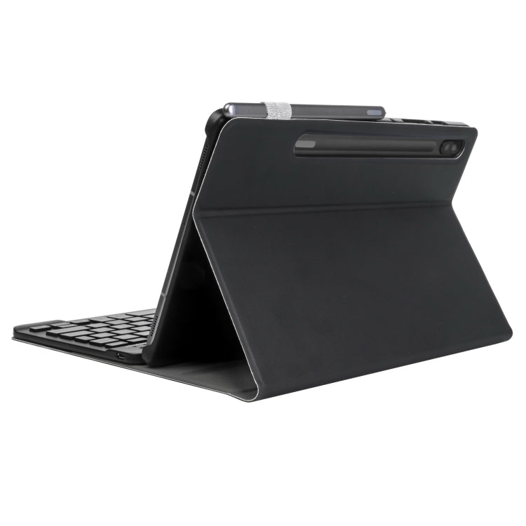 ST870S For Samsung Galaxy Tab S7 T870/T875 11 inch 2020 Ultra-thin Detachable Bluetooth Keyboard Leather Tablet Case with Stand & Sleep Function & Backlight(Black)