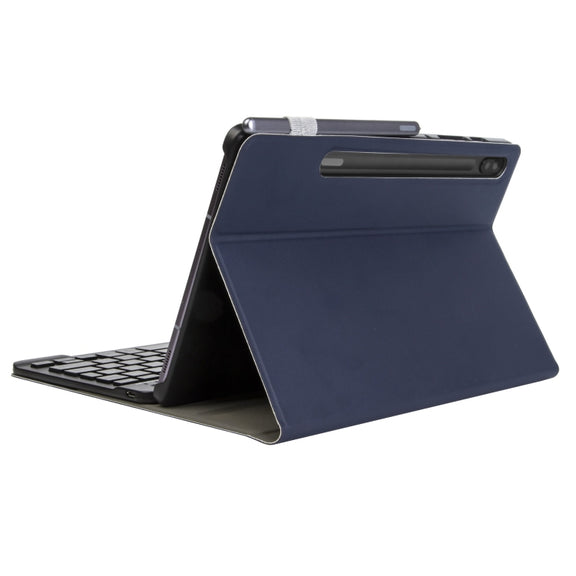 ST870S For Samsung Galaxy Tab S7 T870/T875 11 inch 2020 Ultra-thin Detachable Bluetooth Keyboard Leather Tablet Case with Stand & Sleep Function & Backlight(Blue)