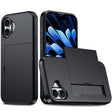 For iPhone 16 Plus Shockproof Armor Phone Case with Card Slot(Black) - iPhone 16 Plus Cases by PMC TechLife | Online Shopping South Africa | PMC TechLife | Buy Now Pay Later Mobicred