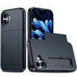 For iPhone 16 Plus Shockproof Armor Phone Case with Card Slot(Blue) - iPhone 16 Plus Cases by PMC TechLife | Online Shopping South Africa | PMC TechLife | Buy Now Pay Later Mobicred