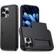 For iPhone 16 Pro Shockproof Armor Phone Case with Card Slot(Black) - iPhone 16 Pro Cases by PMC TechLife | Online Shopping South Africa | PMC TechLife | Buy Now Pay Later Mobicred