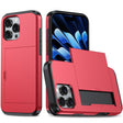 For iPhone 16 Pro Shockproof Armor Phone Case with Card Slot(Red) - free shipping - PMC TechLife - Order now!