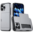 For iPhone 16 Pro Shockproof Armor Phone Case with Card Slot(Grey) - free shipping - PMC TechLife - Order now!