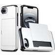 For iPhone 16e Shockproof Armor Phone Case with Card Slot(White) - iPhone 16e Cases by PMC TechLife | Online Shopping South Africa | PMC TechLife | Buy Now Pay Later Mobicred