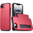 For iPhone 16e Shockproof Armor Phone Case with Card Slot(Red) - free shipping - PMC TechLife - Order now!