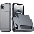 For iPhone 16e Shockproof Armor Phone Case with Card Slot(Grey) - iPhone 16e Cases by PMC TechLife | Online Shopping South Africa | PMC TechLife | Buy Now Pay Later Mobicred