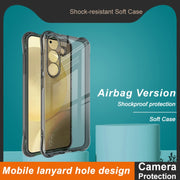 For Samsung Galaxy S25 5G imak Shockproof Airbag TPU Phone Case(Transparent Black)