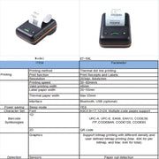 BT-58L 58mm USB+Bluetooth Thermal Label Printer(EU Plug)