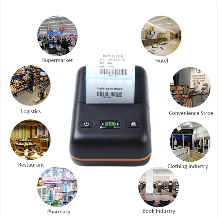 BT-58L 58mm USB+Bluetooth Thermal Label Printer(US Plug)