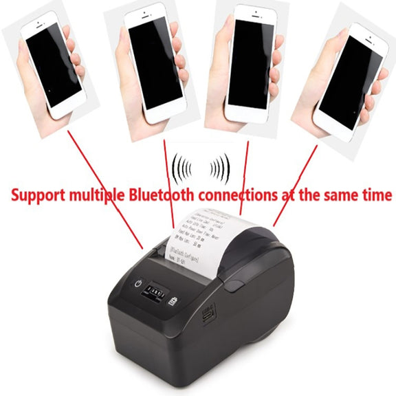 BT-581 58mm USB-C/Type-C + Bluetooth Portable Thermal Printer(EU Plug)