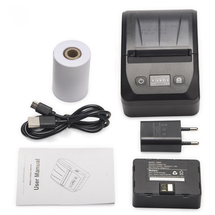 BT-581 58mm USB-C/Type-C + Bluetooth Portable Thermal Printer(EU Plug)