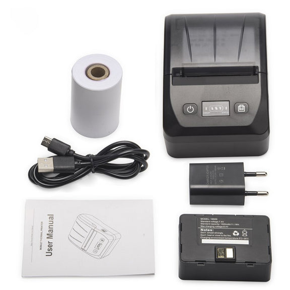 BT-581 58mm USB-C/Type-C + Bluetooth Portable Thermal Printer(US Plug)