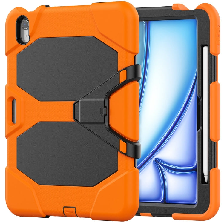 For iPad Air 11 2025 / 2024 Colorful Silicone Heavy Duty Hybrid PC Tablet Case(Orange)