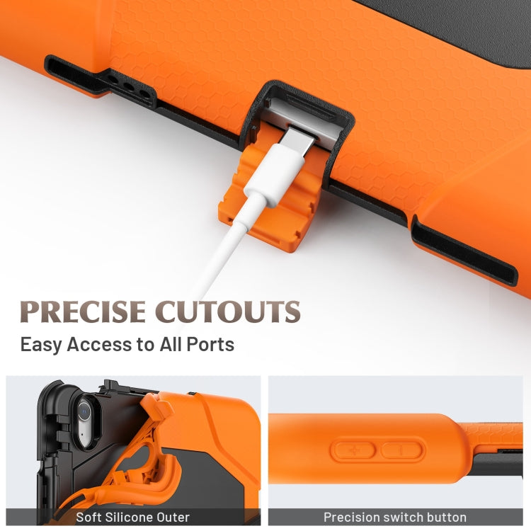 For iPad Air 11 2025 / 2024 Colorful Silicone Heavy Duty Hybrid PC Tablet Case(Orange)