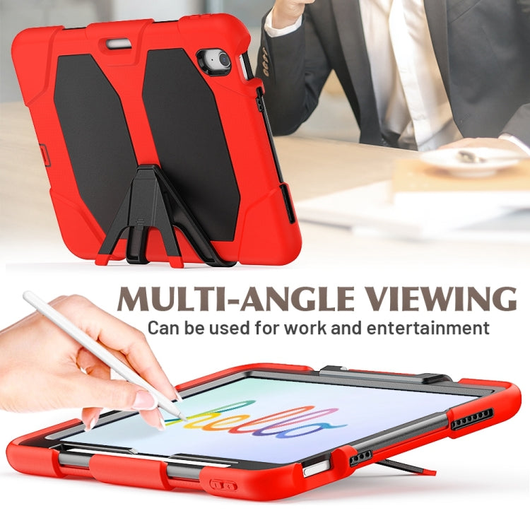 For iPad Air 11 2025 / 2024 Colorful Silicone Heavy Duty Hybrid PC Tablet Case(Red)