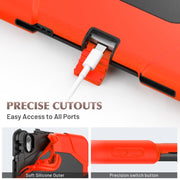 For iPad Air 11 2025 / 2024 Colorful Silicone Heavy Duty Hybrid PC Tablet Case(Red)