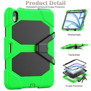 For iPad Air 11 2025 / 2024 Colorful Silicone Heavy Duty Hybrid PC Tablet Case(Green)