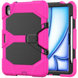 For iPad Air 11 2025 / 2024 Colorful Silicone Heavy Duty Hybrid PC Tablet Case(Rose Red) - iPad Air 11 2025 / 2024 Cases by PMC TechLife | Online Shopping South Africa | PMC TechLife | Buy Now Pay Later Mobicred