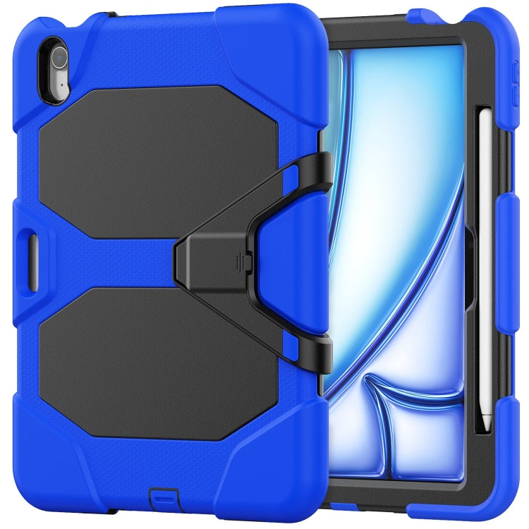 For iPad Air 11 2025 / 2024 Colorful Silicone Heavy Duty Hybrid PC Tablet Case(Dark Blue)