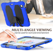 For iPad Air 11 2025 / 2024 Colorful Silicone Heavy Duty Hybrid PC Tablet Case(Dark Blue)