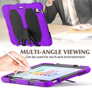 For iPad Air 11 2025 / 2024 Colorful Silicone Heavy Duty Hybrid PC Tablet Case(Purple)