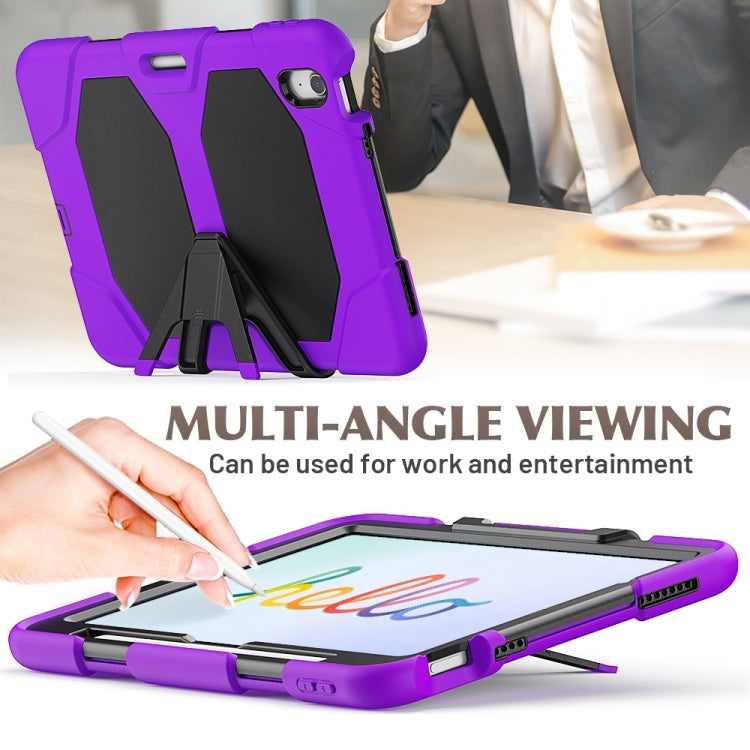 For iPad Air 11 2025 / 2024 Colorful Silicone Heavy Duty Hybrid PC Tablet Case(Purple)