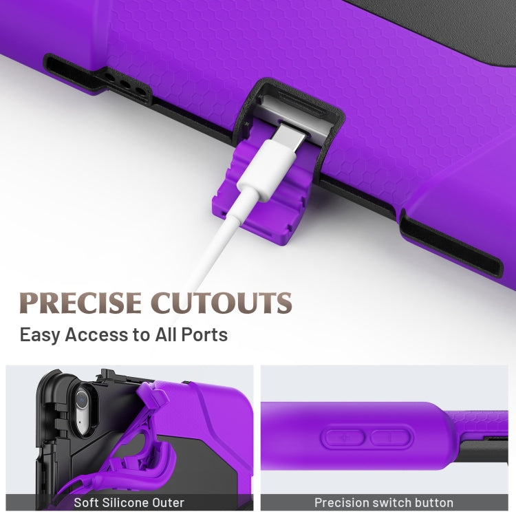 For iPad Air 11 2025 / 2024 Colorful Silicone Heavy Duty Hybrid PC Tablet Case(Purple)
