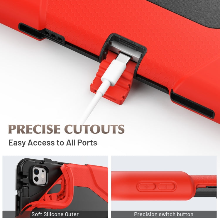 For iPad Pro 11 2024 Colorful Silicone Heavy Duty Hybrid PC Tablet Case(Red)