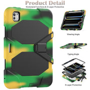 For iPad Pro 11 2024 Colorful Silicone Heavy Duty Hybrid PC Tablet Case(Camouflage)