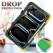 For iPad Pro 11 2024 Colorful Silicone Heavy Duty Hybrid PC Tablet Case(Camouflage)