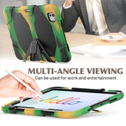 For iPad Pro 11 2024 Colorful Silicone Heavy Duty Hybrid PC Tablet Case(Camouflage)