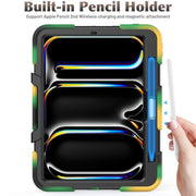 For iPad Pro 11 2024 Colorful Silicone Heavy Duty Hybrid PC Tablet Case(Camouflage)
