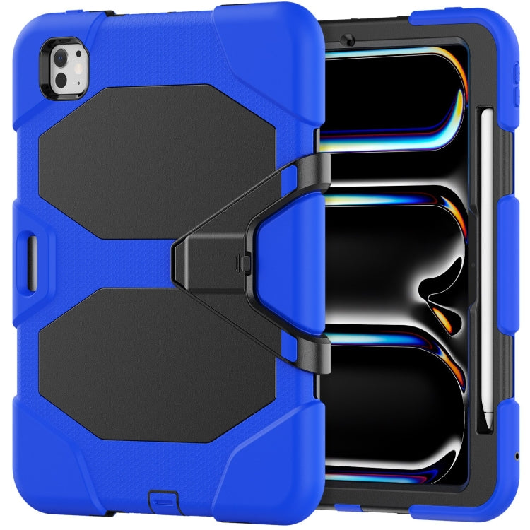 For iPad Pro 11 2024 Colorful Silicone Heavy Duty Hybrid PC Tablet Case(Dark Blue)