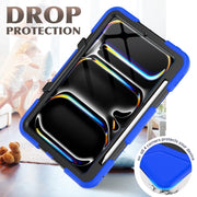 For iPad Pro 11 2024 Colorful Silicone Heavy Duty Hybrid PC Tablet Case(Dark Blue)