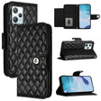For Blackview A53 Rhombic Texture Flip Leather Phone Case with Lanyard(Black) - More Brand by PMC TechLife | Online Shopping South Africa | PMC TechLife | Buy Now Pay Later Mobicred