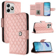 For Ulefone Note 18 Ultra Rhombic Texture Flip Leather Phone Case with Lanyard(Coral Pink) - Ulefone Cases by PMC Jewellery | Online Shopping South Africa | PMC Jewellery | Buy Now Pay Later Mobicred