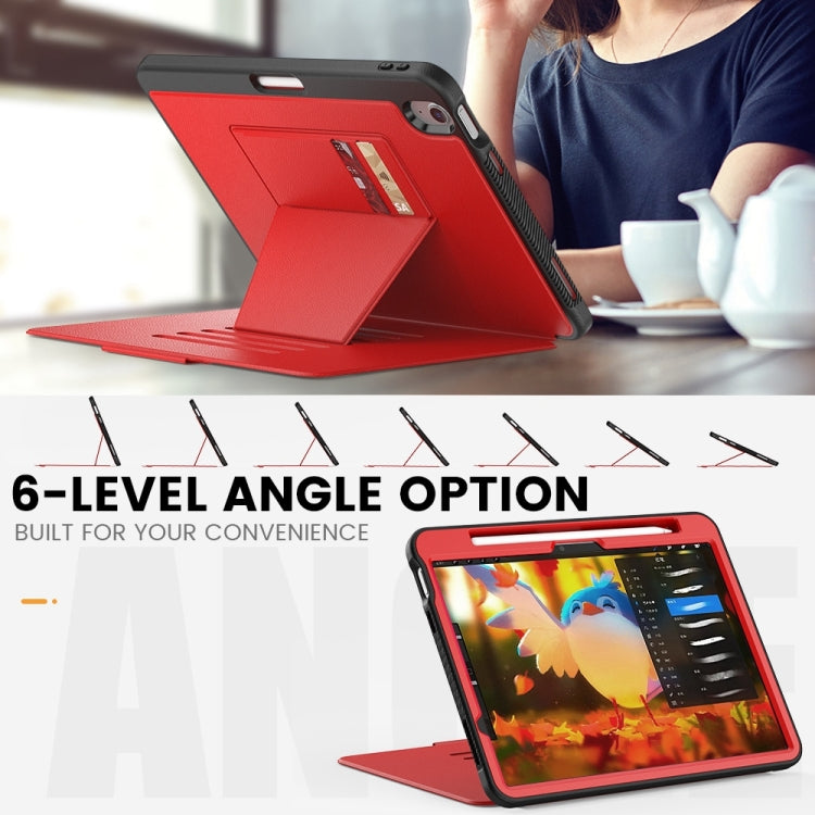 For iPad Air 11 2025 / 2024 Smart B Magnetic Holder Leather Tablet Case(Red)