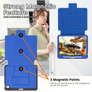 For iPad Air 11 2025 / 2024 Smart B Magnetic Holder Leather Tablet Case(Blue)