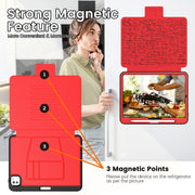 For iPad Pro 11 2024 Smart B Magnetic Holder Leather Tablet Case(Red)