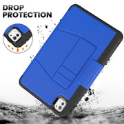 For iPad Pro 11 2024 Smart B Magnetic Holder Leather Tablet Case(Blue)